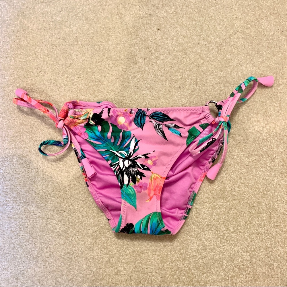 NEVER WORN Pink Tropical Bikini Bottom